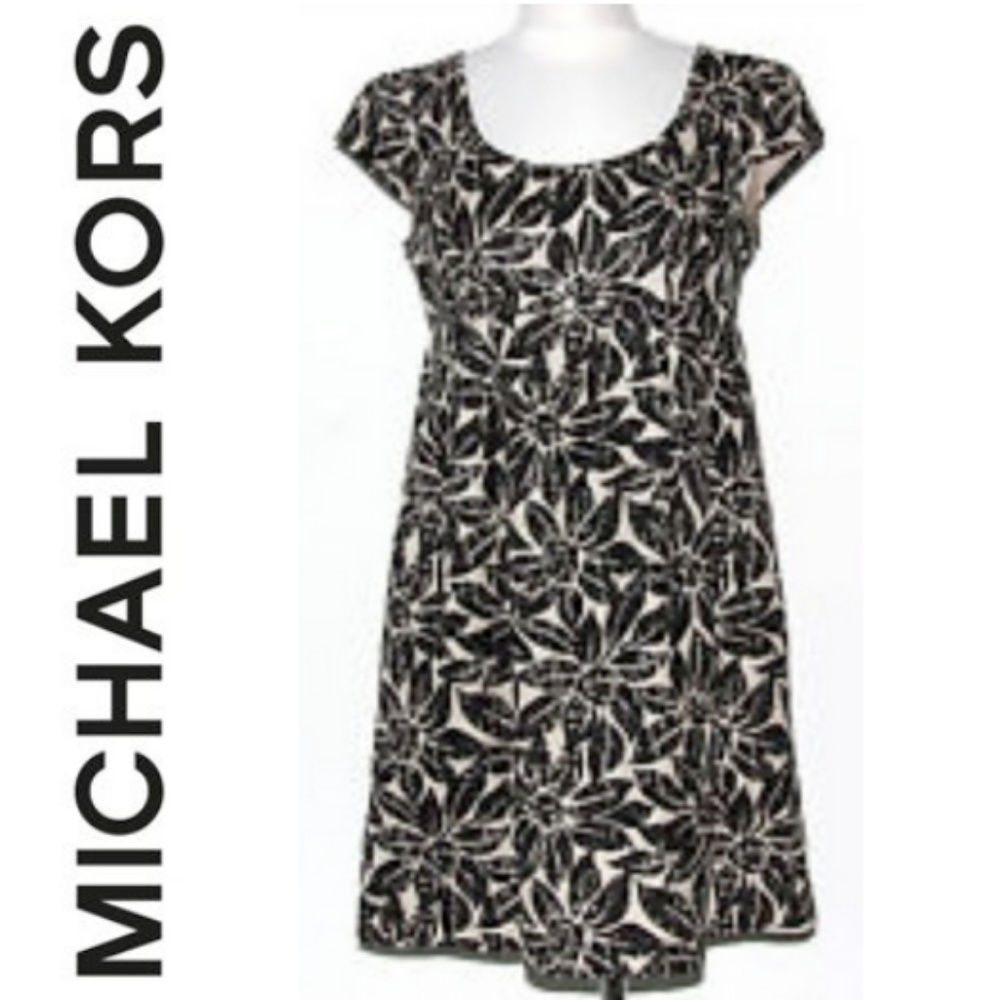 💥SOLD💥Michael Kors Sunflower Floral Linen Burlap Dress